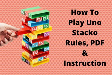 how to play stacko|How to play Uno Stacko .